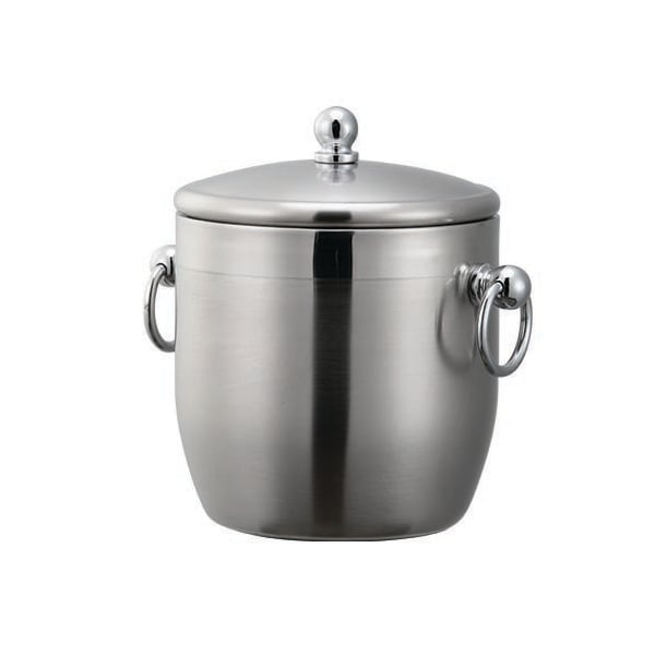 Service Ideas Ice Bucket, Stainless Steel with Shiny Band, 1.3L IB13BS - main